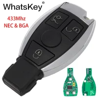 รีโมทกุญแจสำหรับอัจฉริยะ433Mhz Mercedes Benz 2000 Necbga 3ปุ่มแทนที่ชิป Nec W222 Mb C W211 W204 W210