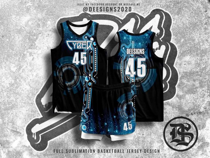 free customize of name and number only CYBER 01 basketball jersey full ...