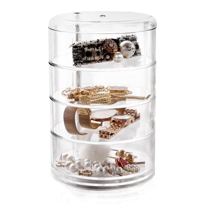 childrens-hair-accessories-storage-box-hairpin-head-rope-jewelry-rubber-band-storage-box-transparent-box-rotation