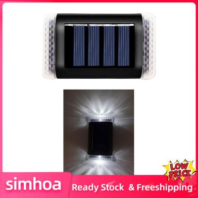 Simhoa สนามหลังบ้านไฟดาดฟ้าโซลาร์โคมไฟสำหรับสนามติดผนังพลังงานแสงอาทิตย์ภูมิทัศน์กลางแจ้ง