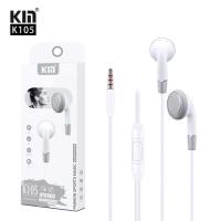 หูฟัง Kin 105มีไมค์และปุ่มรับลดเสียง เบสแน่น หูฟังสมอลทอร์ค small talk aux 3.5 mm.