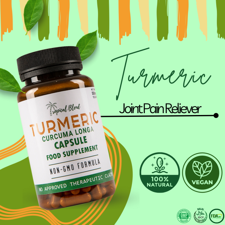 Turmeric Capsules Food Supplements Pure and Organic FDA Approved (105