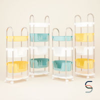 SARABARN 4-Tier Storage Rack With Wheels | ชั้นพร้อมล้อเลื่อน ชั้นเก็บของ ชั้นวางของ ชั้นวางของมีล้อ