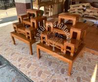 TEAK THAILAND	โต๊ะหมู่บูชา หมู่ 7 หน้า 7  กว้าง 63 ยาว 80 สูง 36 ซม. สูงรวม 90 ซม.