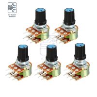 【JH】 5 6 Pin Linear Taper Potentiometer 1K 5K 10K 50K 100K 500K 1M Ohm 15mm Shaft WH148 Variable Resistors with Cap