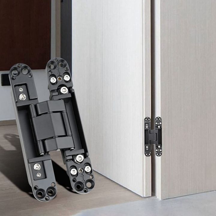 2pcs-zinc-alloy-invisible-hinge-3-way-adjustable-butt-hinges-concealed-hinges-black
