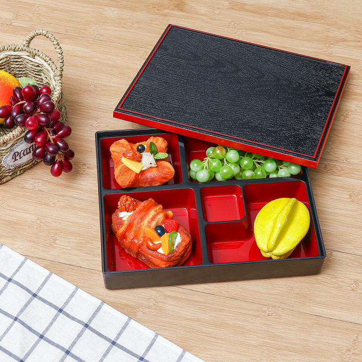 กล่องเก็บสินค้าการจัดเลี้ยงอาหารซูชิข้าวแบบใช้ซ้ำได้กล่องอาหารกลางวันญี่ปุ่นแบบกล่องใส่อาหาร