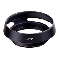 ;[=- 37 39 40.5 43 46 49 52 58Mm Metal Tilted Vented Lens Hood Shade + Lens Cap For Leica M Contax Fujifilm Olympus Nikon Canon Sony