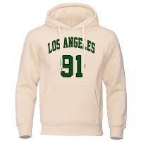 Los Angeles 91 Usa City Letter Print Hoodies Mens Casual Fashion Clothing Warm Sweatshirt Loose Streetwearmale Hoody Size XS-4XL