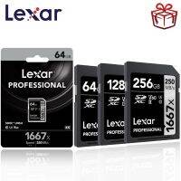 ใหม่ Original Lexar SD Card 64GB 128GB 256GB SDXC UHS-II U3 250เมกะไบต์/วินาที1667x การ์ดหน่วยความจำแฟลชสำหรับ3D 4K กล้องดิจิตอลการ์ด Freebies