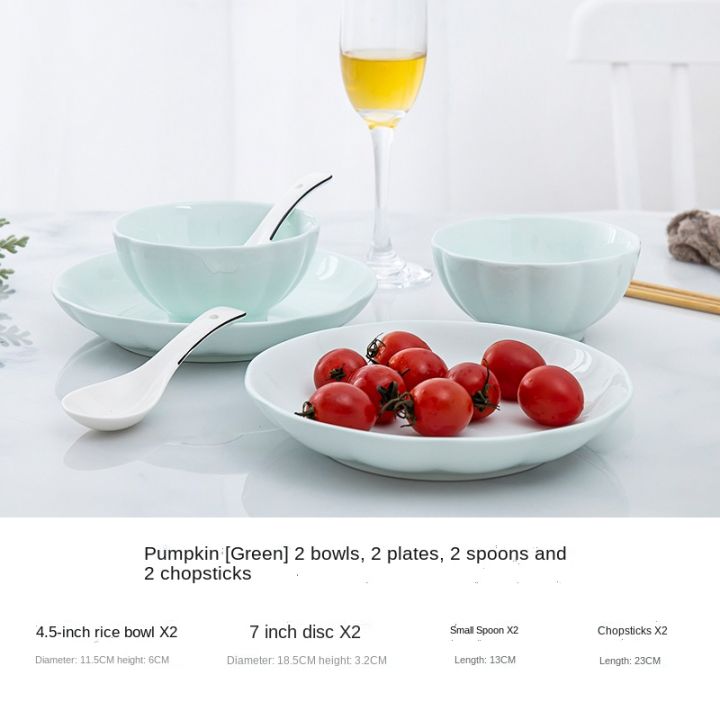 bowl-and-dish-set-household-tableware-creative-individual-porcelain-bowl-and-plate-couple-set-bowls-and-chopsticks-combinationth