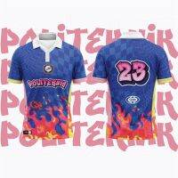 2023 Baju Blaze Blue T-shirt Sweatshirt Baju Raya Short Sleeve Sublimated Polo Shirt Fresh Design