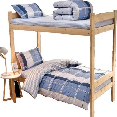 （HOT) ชุดผ้านวมเตียงสามชิ้นสำหรับหอพักนักศึกษา 0.9×1.9 ผ้าปูเตียงผ้าปูที่นอนเดี่ยวชุดสามชิ้นบนและล่าง