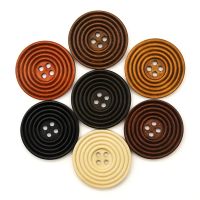 Natural wood buttons wooden four eye shirt felt coat buttons wooden round buttons Haberdashery