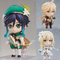 Nendoroid Genshin Impact Traveler Aether Lumine Venti 1718 1717โมเดลตุ๊กตาขยับแขนขาได้1795ของเล่นตุ๊กตาขยับได้ของขวัญสำหรับเด็ก