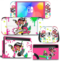 สำหรับสวิทช์ Oled Splatoon PVC ผิวไวนิลสติกเกอร์รูปลอกคอนโซลตัวควบคุม DualSense ป้องกันฝุ่นสติกเกอร์ป้องกัน-hjgytyuuiytt