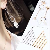 【YF】 50/100pcs/pack Cylinder Connecting Rod Metal Earrings Ear Clip Jewelry Materials Accessories