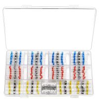 170 Pieces Solder Connector Kits Heat Shrink Butt Terminals Waterproof Insulated Electrical Butt Tabs For Car Wire Splices Electrical Connectors