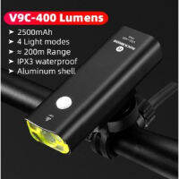 ไฟหน้า ROCKBROS V9C-400BK แรง 400 LUMENS