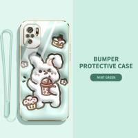 เคสโทรศัพท์สำหรับ Xiaomi Redmi Note 10 4G Note 10S Redmi Note 10 Pro Max ลายสุนัขกระต่ายน่ารักการ์ตูนฝาครอบด้านหลังกันกระแทกป้องกันรอยขีดข่วนเคสส่งสายคล้อง