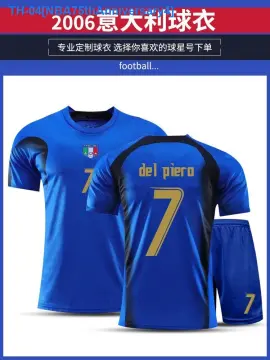 Italy No10 Del Piero Blue Home Long Sleeves Soccer Country Jersey