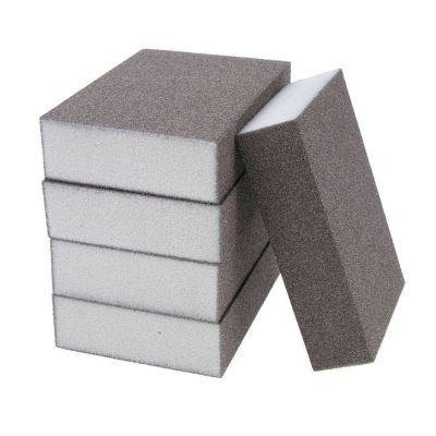 【CW】 5 Pcs Sanding Sponges Medium Sandpaper Sponge Metal Wood Polishing Abrasive Tools Carpentry