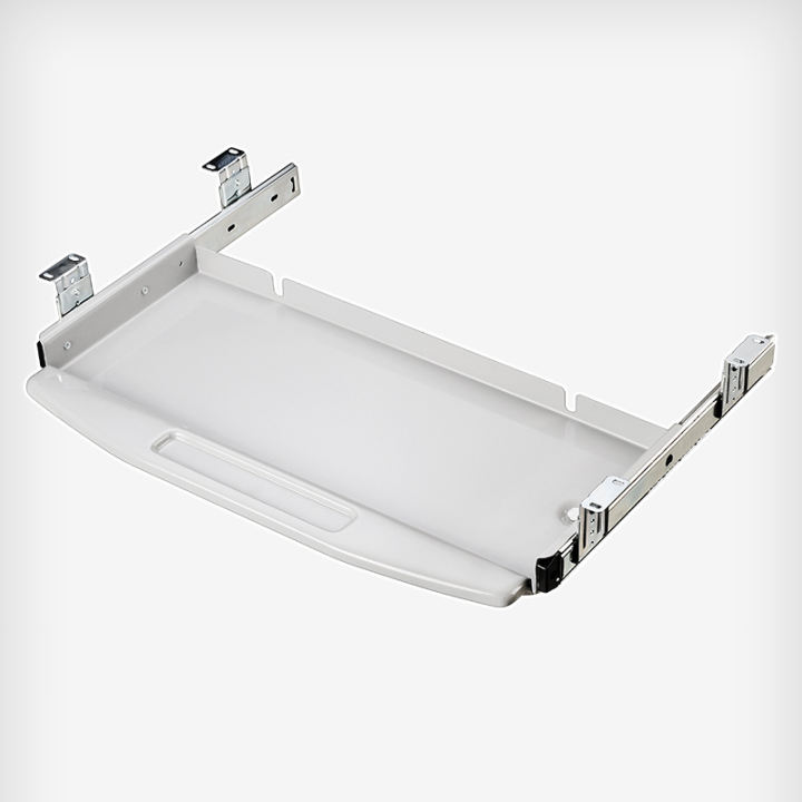 Retractable Keyboard Tray Black/Grey Metal Keyboard Tray Steel Keyboard