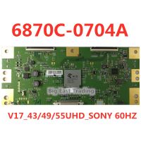 6870C-0704A 1Pc TCON Board V17-43/49/55UHD-SON MEMC-60Hz-Ver0.3 6870C-0704A TV T-CON Logic Board,รับประกันคุณภาพ6870C 0704A