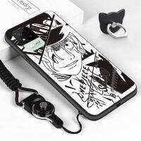 (Finger Ring + Lanyard) For Realme Narzo 50I Phone Case Shockproof Anime Luffy Ace Zoro Sabo Sanji Case SketchWanted Order Casing Soft TPU Silicone Ph