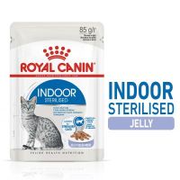 Royal Canin Indoor Sterilised in Jelly  อาหารแมวชนิดเปียกสำหรับแมวโต เลี้ยงในบ้าน และทำหมัน อายุ 1 ปีขึ้นไป 85g  (หมดอายุ)