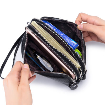 Fashion Long Wallet High Quality genuine leather Clutch Walllet Phone Pocket Casual Organizer Clutches Rfid Purse phone bag red