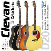 Clevan D20 Acoustic Guitar กีตาร์โปร่ง 41 นิ้ว ทรง D ไม้สปรูซ/มะฮอกกานี หย่อง Nubone + ใช้สายกีตาร์ DAddario ** ปรับแต่งให้เล่นง่ายก่อนส่ง **