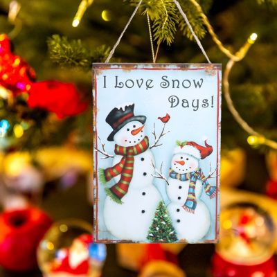 [สงสัย] ลวดลายมนุษย์หิมะคริสต์มาสที่แขวนเสื้อไม้การตกแต่งที่ห้อยสำหรับคริสมาสต์แผ่นโลหะ