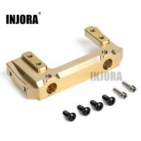 INJORA 1PCS 85g Brass Front Bumper Mount Servo Stand for 1/10 RC Crawler Axial SCX10 II 90046 Upgrade Parts Electrical Connectors