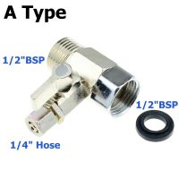 LJLJ-Tee Ro Water 1/4quot; 3/8quot; Od Hose X 1/2quot;bsp Female Male Thread 3 Way Metal Ball Valve For Air Oil Reverse Osmosis Aquarium System