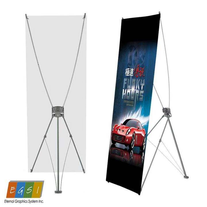 EGSI X Banner Stand （2ft x 5ft & 26“x66” & 60CMx160CM）Stand Retractable ...