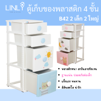 ตู้ลิ้นชักพลาสติก ตู้เก็บของ ชั้นวาง ( 3ชั้น 4ชั้น) B42