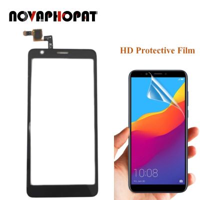 Novaphopat เซ็นเซอร์สีดำผ่านการทดสอบสำหรับ ZTE เบลด L8 / A3 2019 / A3 Lite หน้าจอสัมผัส Digitizer แผงเลนส์กระจกหน้า