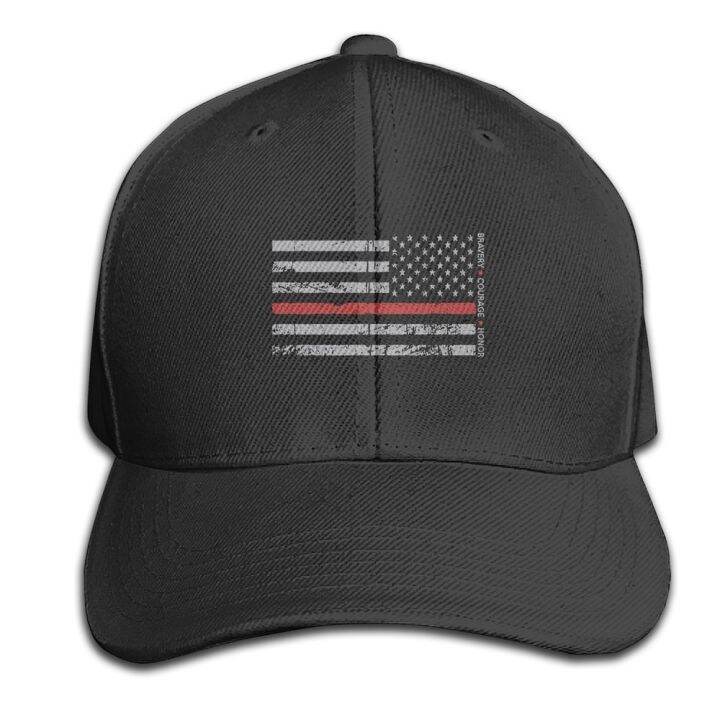 2023-new-fashion-adult-baseball-cap-thin-line-flag-firefighter-fire-department-fire-fighter-usa-hero-unisex-athletic-washed-trucker-dad-hat-baseball-cap-contact-the-seller-for-personalized-customizati