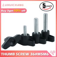 LUHUICHANG 3/5PCS M6 M8 T type Nylon Plastic Head Handle Thumb Screw Bakelite Bolt Head diameter 36mm