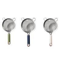 Stainless Steel Colander Household Kitchen Deep-Fried Hot Dumpling Spoon Filter Mesh Super Fine