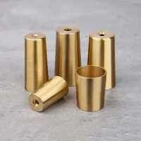 1 Piece Brass Chair Leg Cover Gold Metal Protector for Sofa Cabinet Taper Ferrules Bed Wardrobe Table Holder Accessory