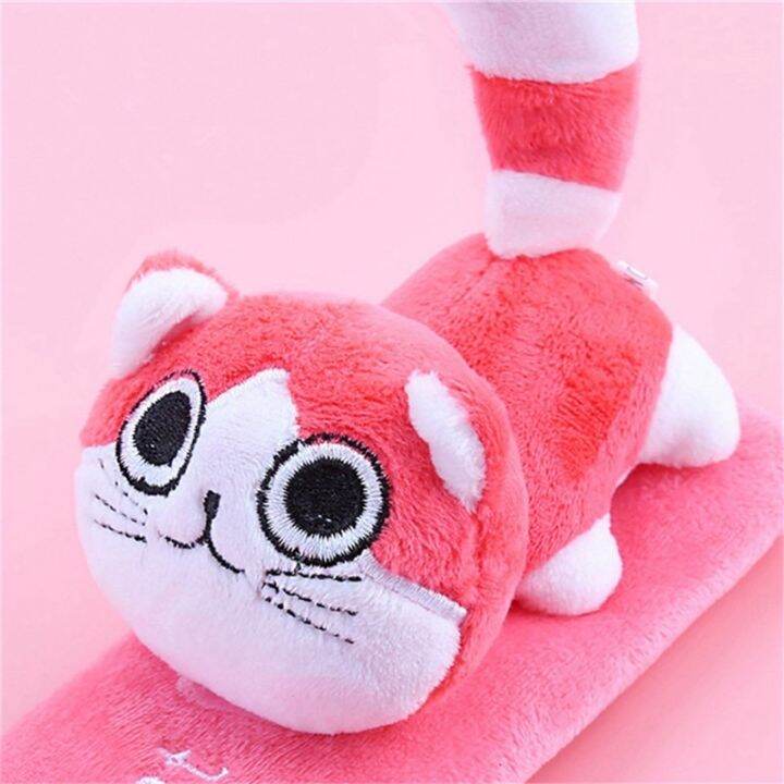 car-seat-belt-cover-cute-cat-dog-doll-plush-shoulder-harness-cushion-cartoon-seatbelt-shoulder-protector-auto-neck-support-pad-adhesives-tape