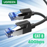UGREEN Ethernet Cable CAT8 40Gbps 2000MHz RJ45 CAT 8 Networking Nylon Braided Internet Lan Cord for Laptops PS4 Router Network Cable for PC Router Modem PS4/PS3 Laptop TV Switch XBOX
