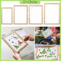 P-CUTE เป็นธรรมชาติ ของขวัญ การเรียนรู้ เครื่องมือหัตถกรรม การทำกระดาษ DIY แม่พิมพ์ตาข่ายไม้ กรอบแม่พิมพ์ทำกระดาษ หน้าจอทำกระดาษ