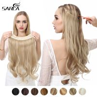 Synthetic Hair Extensions No Clip in Ombre Blonde Black Pink  Natural False Artificial Hair Piece For Women 14" 16" 18" 22" Wig  Hair Extensions  Pads