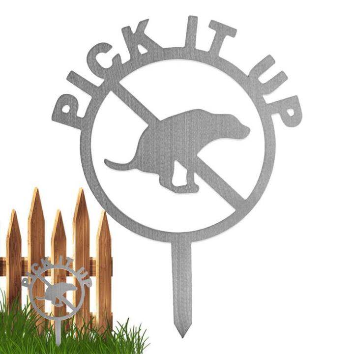 Pick up Dog Poop Sign Stop Dogs from Pooping on Your Lawn Yard Sign