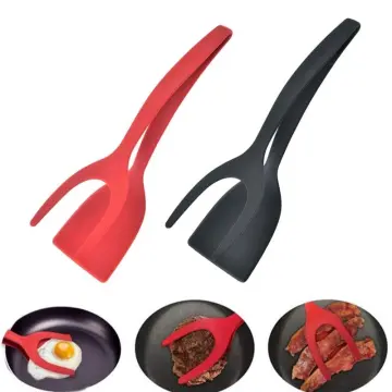 2 In 1 Grip And Flip Tongs Egg Spatula Tongs Clamp Pancake Fried Egg French  Toast Omelet Overturned Kitchen Accessories