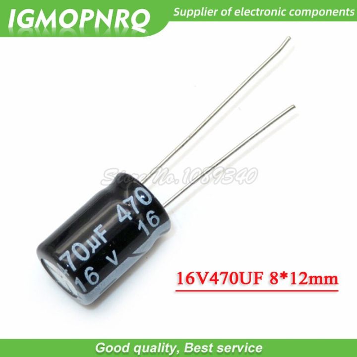 20PCS 16V 470UF 8*12 8X12MM 470UF DIP Aluminum electrolytic capacitors New Original Free Shipping