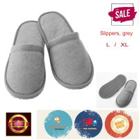 Slippers,รองเท้าเดินในบ้าน สีเทา ขนาด L/XL size: 40-43.